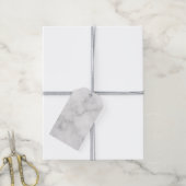 Classy Elegant White Marble Pattern Cadeaulabel (Met Touw)