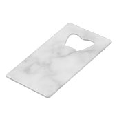 Classy Elegant White Marble Pattern Creditkaart Flessenopener (Achterkant Gekanteld)