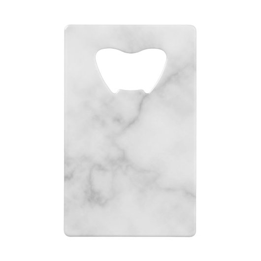 Classy Elegant White Marble Pattern Creditkaart Flessenopener (Achterkant)