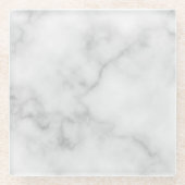 Classy Elegant White Marble Pattern Glazen Onderzetter (Voorkant)