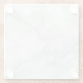 Classy Elegant White Marble Pattern Glazen Onderzetter (Achterkant)
