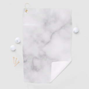 Classy Elegant White Marble Pattern Golfhanddoek