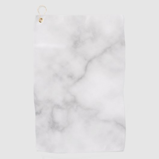 Classy Elegant White Marble Pattern Golfhanddoek (Voorkant)