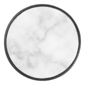 Classy Elegant White Marble Pattern Hockey Puck (Voorkant)