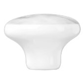 Classy Elegant White Marble Pattern Keramische Knop (Zijkant)