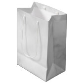 Classy Elegant White Marble Pattern Medium Cadeauzakje (Voorkant Gekanteld)
