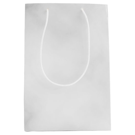 Classy Elegant White Marble Pattern Medium Cadeauzakje (Voorkant)