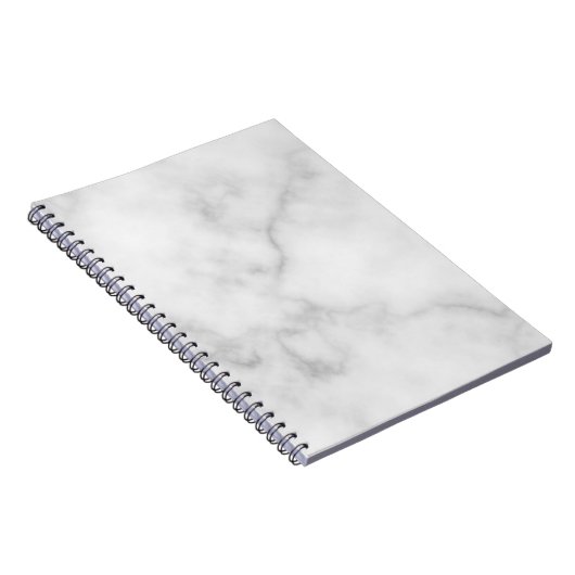 Classy Elegant White Marble Pattern Notitieboek (Rechterzijde)