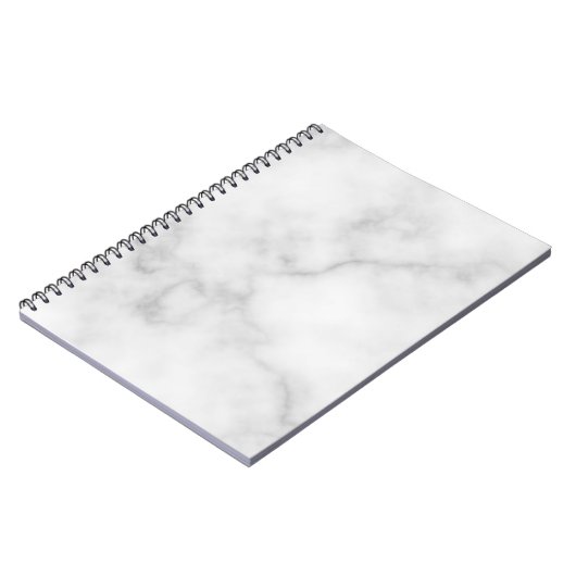 Classy Elegant White Marble Pattern Notitieboek (Linkerzijde)