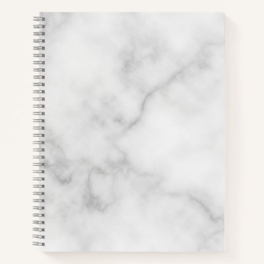 Classy Elegant White Marble Pattern Notitieboek (Voorkant)