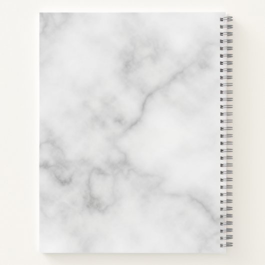 Classy Elegant White Marble Pattern Notitieboek (Achterkant)
