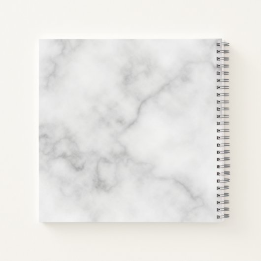 Classy Elegant White Marble Pattern Notitieboek (Achterkant)