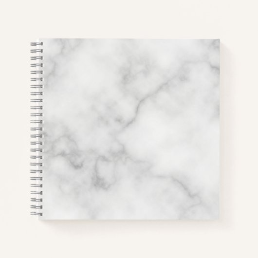 Classy Elegant White Marble Pattern Notitieboek (Voorkant)