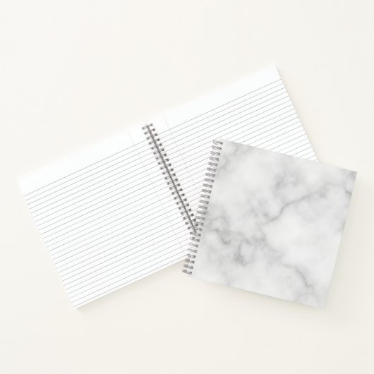 Classy Elegant White Marble Pattern Notitieboek (Binnen)