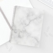 Classy Elegant White Marble Pattern Notitieboek