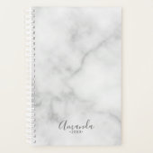 Classy Elegant White Marble Pattern Planner (Voorkant)