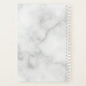 Classy Elegant White Marble Pattern Planner (Achterkant)