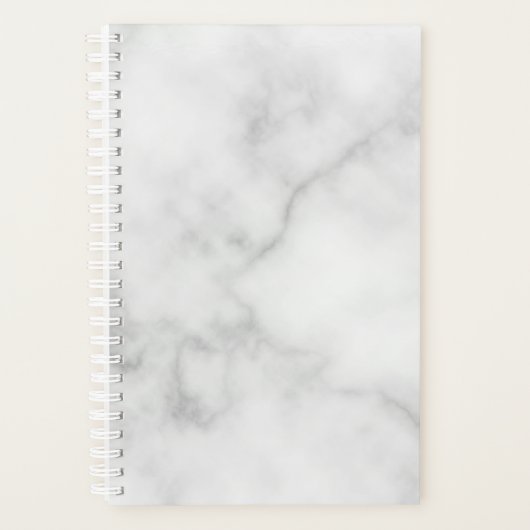 Classy Elegant White Marble Pattern Planner (Voorkant)