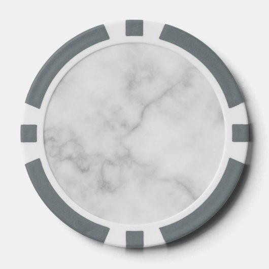 Classy Elegant White Marble Pattern Poker Chips (Voorkant)