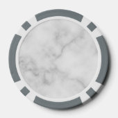 Classy Elegant White Marble Pattern Poker Chips (Achterkant)
