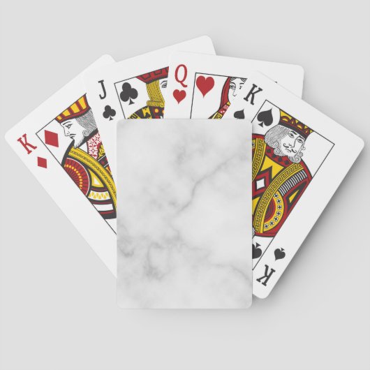 Classy Elegant White Marble Pattern Pokerkaarten (Achterkant)
