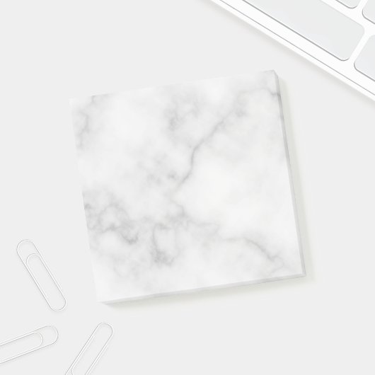 Classy Elegant White Marble Pattern Post-it® Notes