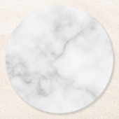 Classy Elegant White Marble Pattern Ronde Kartonnen Onderzetter (Voorkant)