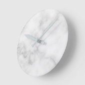Classy Elegant White Marble Pattern Ronde Klok (Hoek)