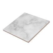 Classy Elegant White Marble Pattern Tegeltje (Zijkant)
