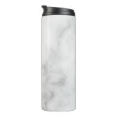 Classy Elegant White Marble Pattern Thermosbeker (Geroteerd rechts)