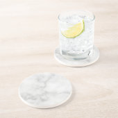 Classy Elegant White Marble Pattern Zandsteen Onderzetter (Zijkant)