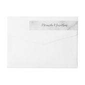 Classy Elegant White Marble Wedding (Achterkant)