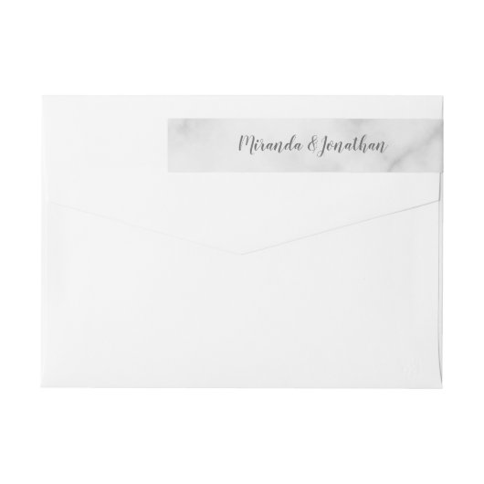 Classy Elegant White Marble Wedding (Achterkant)