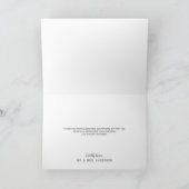 Classy Elegant White Marble Wedding Bedankt (Binnen)