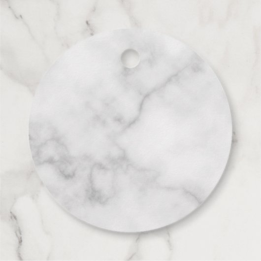 Classy Elegant White Marble Wedding Bedankt Bedankjes Labels (Achterkant)