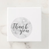 Classy Elegant White Marble Wedding Bedankt Bedankjes Labels (In situ)