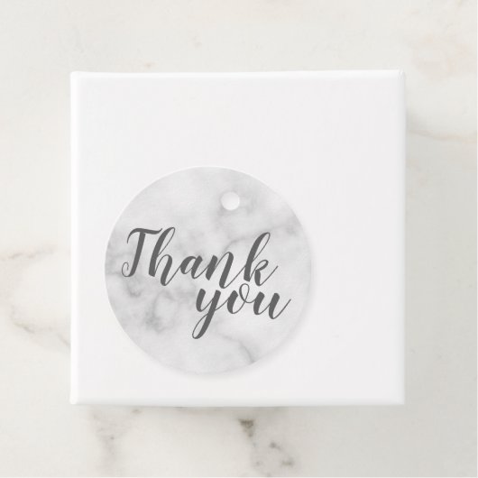 Classy Elegant White Marble Wedding Bedankt Bedankjes Labels (In situ)