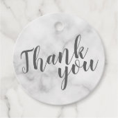 Classy Elegant White Marble Wedding Bedankt Bedankjes Labels (Voorkant)