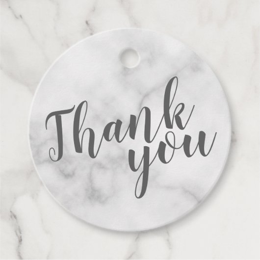 Classy Elegant White Marble Wedding Bedankt Bedankjes Labels (Voorkant)