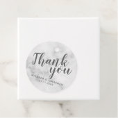 Classy Elegant White Marble Wedding Bedankt Bedankjes Labels (In situ)