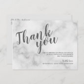 Classy Elegant White Marble Wedding Bedankt Briefkaart (Voorkant / Achterkant)