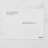 Classy Elegant White Marble Wedding Bedankt Briefkaart (Achterkant)