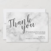 Classy Elegant White Marble Wedding Bedankt Kaart (Voorkant)