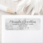 Classy Elegant White Marble Wedding Etiket (Insitu)