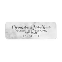 Classy Elegant White Marble Wedding Etiket
