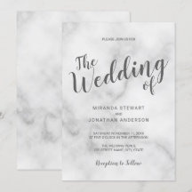 Classy Elegant White Marble Wedding