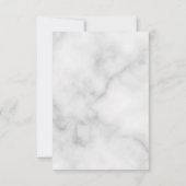 Classy Elegant White Marble Wedding RSVP Kaartje (Achterkant)