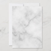 Classy Elegant White Marble Wedding Save the Date (Achterkant)