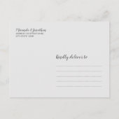 Classy Elegant White Marble Wedding Save the Date Aankondigingskaart (Achterkant)