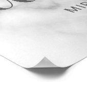Classy Elegant White Marble Wedding Welcome Sign Poster (Hoek)